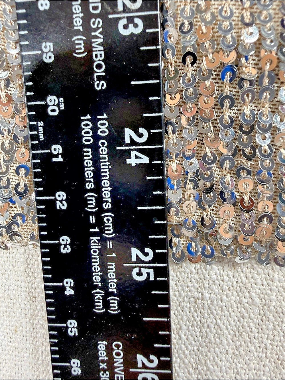 Cable & Gauge Sequin Mock Neck Tank in Silver & Gold Size Large Like New - Picture 8 of 10